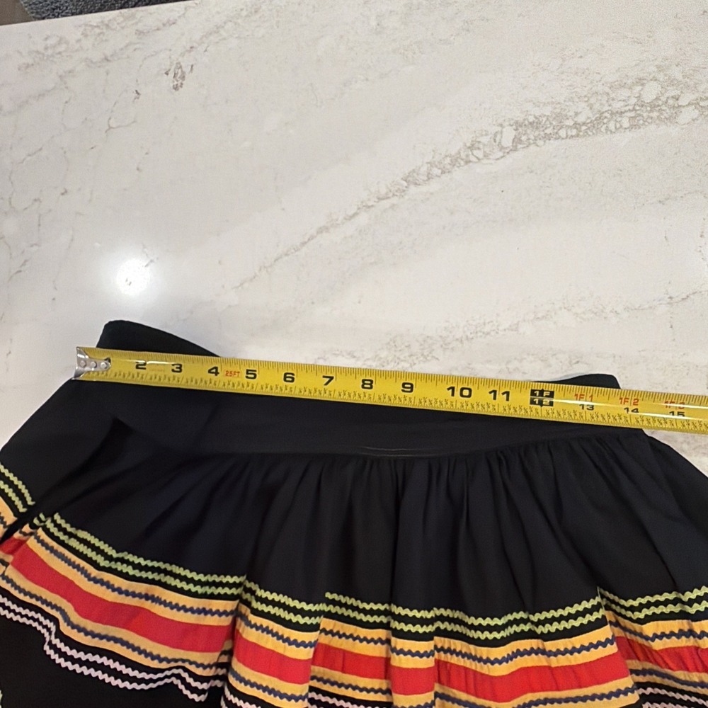 Vintage Seminole Miccosukee Patchwork Native Skirt Sz Med Estimated 1950s - Picture 6 of 9